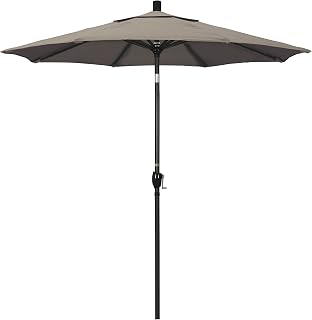 California Umbrella 7.5' Round Aluminum Market Umbrella, Crank Lift