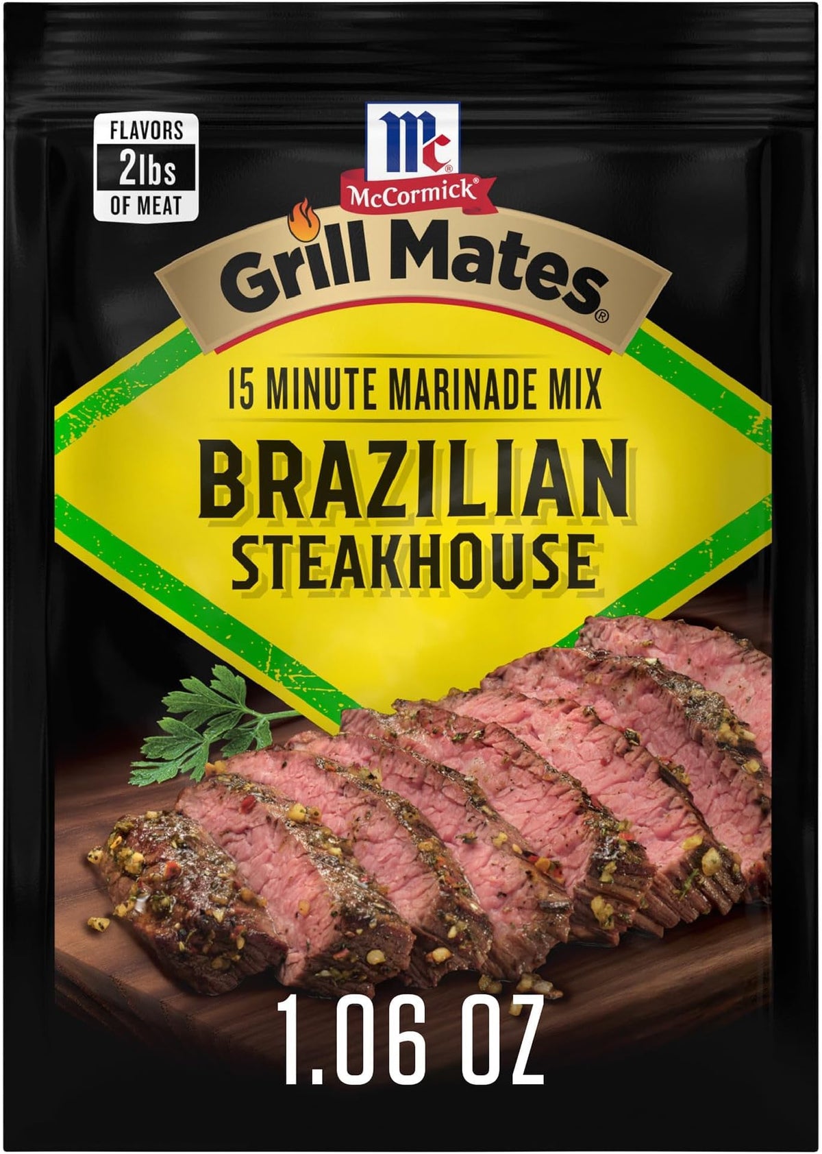 McCormick Brazilian Steakhouse Marinade Mix by Grill Mates – 1.06 Ounce (Pack of 5), Pack of 5