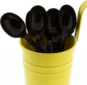 AmerCareRoyal Medium-Heavy Weight Unwrapped Disposable Polypropylene Plastic Soup Spoons for Restaurants and Catering, Black, Pack of 1000