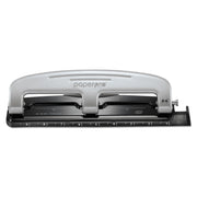 Office inPRESS 12 Reduced Effort Three-Hole Punch by Bostitch – 12 Sheet Black, Metal, Silver/Black, Model 2101
