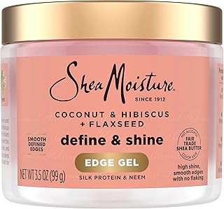 Shea Moisture Coconut & Hibiscus Define & Shine Edge Gel 3.5oz | Keeps edges sleek and controlled all day while hydrating with Coconut Oil and Glycerin.