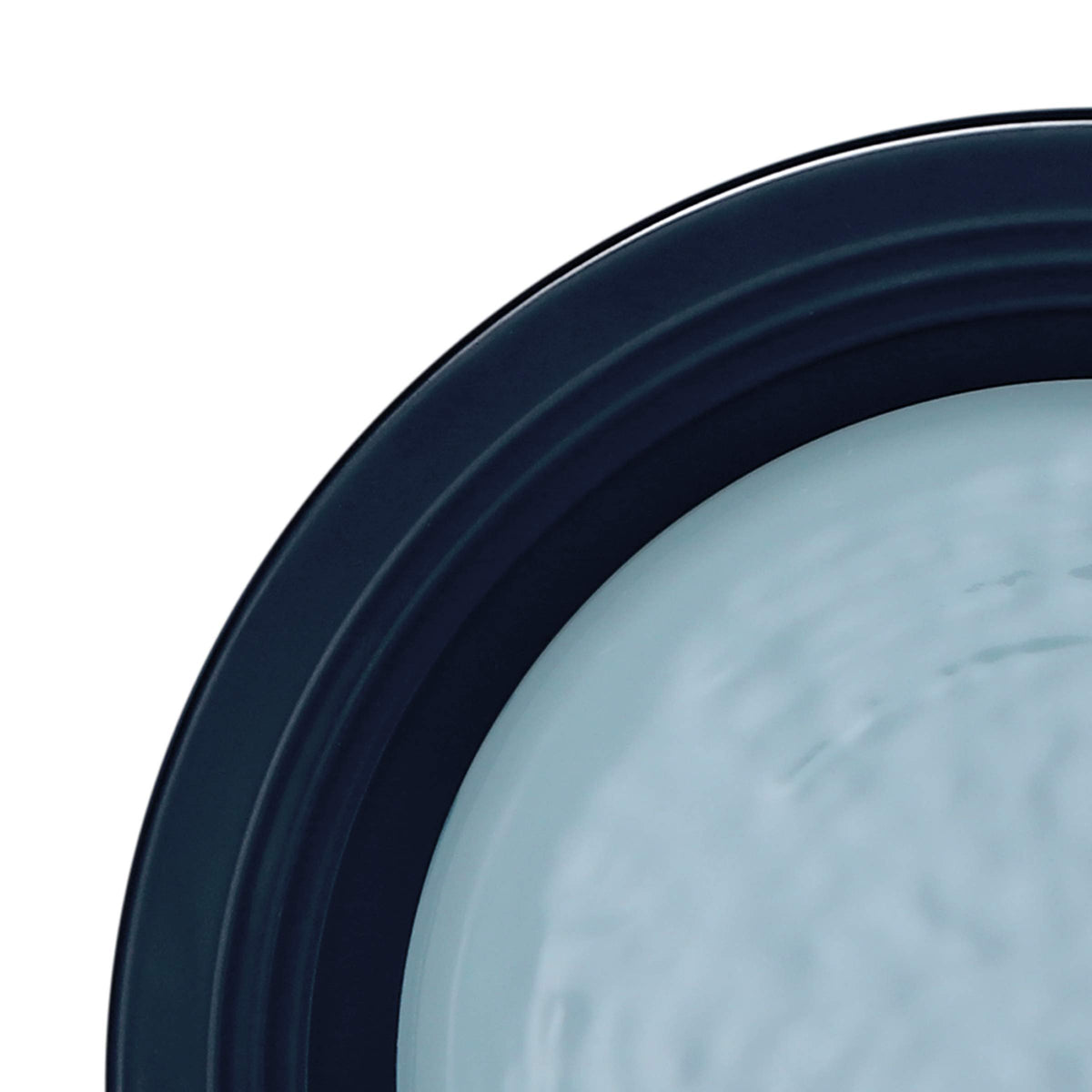 Round Two-Tone Plate by Elite Global Solutions – 9" dia., Melamine, Abyss Gloss Inside/Lapis Matte Outside, Pack of 6, Model D897GM-ABY/LAP