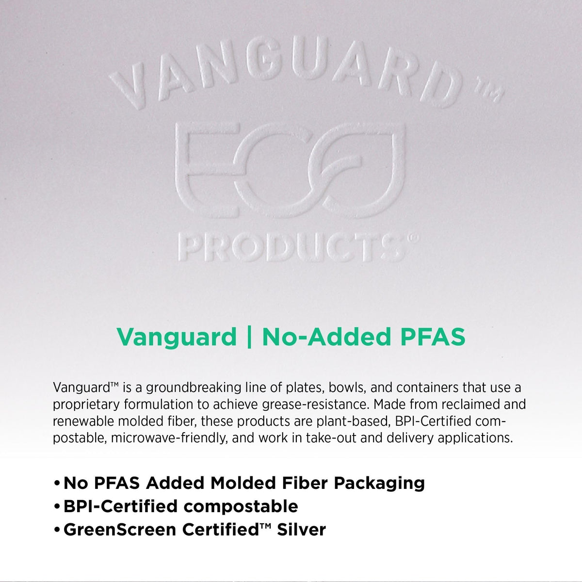 Eco-Products Compostable Vanguard 6" Clamshell Sandwich Containers by ECO PRODUCTS – 6" x 6", molded fiber, White, Pack of 500, Model EP-HC6NFA