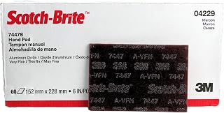 Scotch-Brite(TM) 7447B Abrasive Hand Pad, General Purpose, Maroon Color, Aluminum Oxide, Grit Very Fine (Case of 60)
