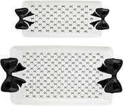 10 Strawberry Street Black Bow Serving Tray, Set of 2