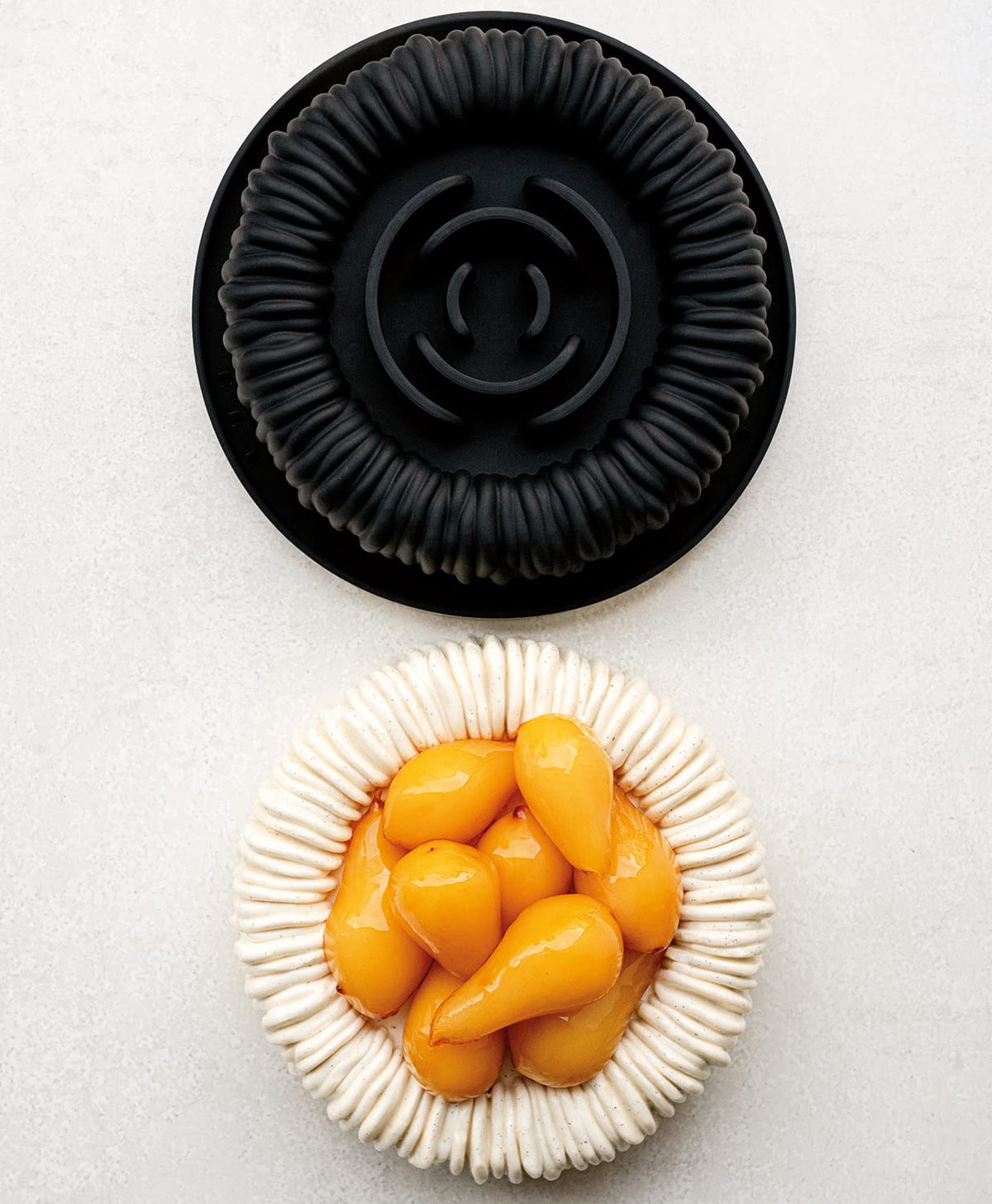 Charlotte Pavocake Silicone Baking Mold Freezing Mould 7.1 Inch Diameter x 2.6 Inch High by Pavoni – 7.1" Dia. x 2.6" H, 1.3 quarts, Silicone, Black, Model KE087