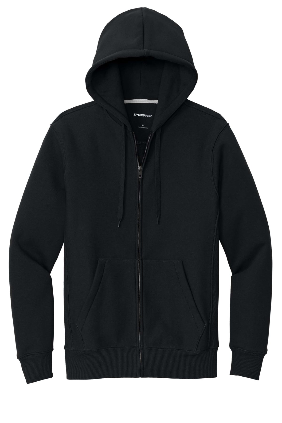 Unisex Super Heavyweight Full Zip Hooded Sweatshirt Black by SPORT-TEK – Large, Cotton, Black, Model F282