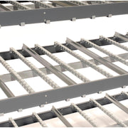 4 Level Single Depth Gravity Flow Carton Rack by Global Industrial – 48"L x 96"W x 84"H, Alloy Steel, Grey, Model 184058