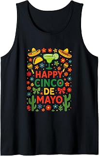 Happy Cinco DE Mayo - Mexican Party Fiesta Cactus Tank Top
