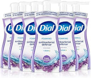 Dial Antibacterial Foaming Hand Wash, Fresh Lavender Scent, 7.5 fl oz (Pack of 6)