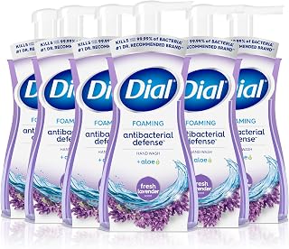 Dial Antibacterial Foaming Hand Wash, Fresh Lavender Scent, 7.5 fl oz (Pack of 6)