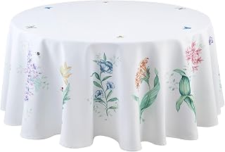 Lenox Butterfly Meadow Garden Tablecloth, Multicolor, 70" W x 70" L