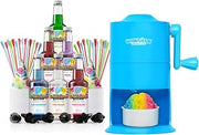 Syrup 6 Flavor Assortment bundled with Hawaiian Shaved Ice Mini Snow Cone Machine