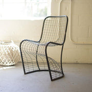 Dining Chair by KALALOU – 20.28"L x 22.05"W x 33.47"H, Metal, Grey, Model CLL2153
