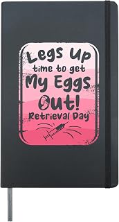 IVF Transfer Day Pregnancy IUI Vitro Infertility Awareness Hardcover Journal, Black