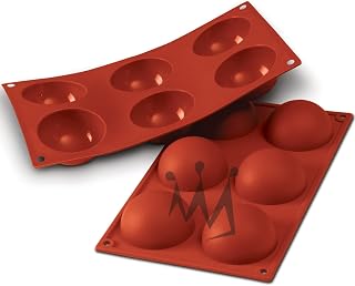 Silikomart Professional SF002 Silicone Baking Mold Hemisphere 2.71 Oz, 2.76" Diameter x 1.38" High, 6 Cavities (1 Each)