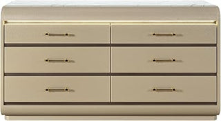 Global Furniture USA Genesis Gold Dresser with LED