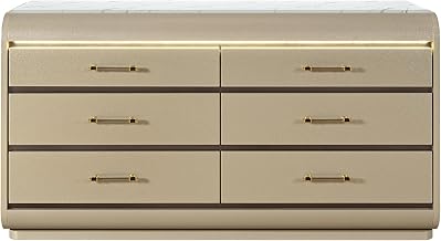 Global Furniture USA Genesis Gold Dresser with LED