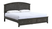 Hammond King Bed Gray by Glory Furniture – Wood, Grey, Model G5405B-KSB