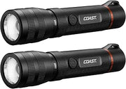 Coast G60R 1000 Lumen Waterproof Rechargeable LED Flashlight, 2-Pack