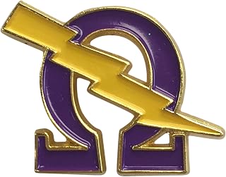 Psi Phi Omega & Bolt Lapel Pin in Purple 3/4"