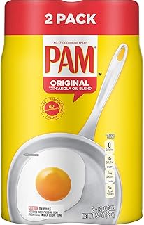 PAM Original No-Stick Cooking Spray 100% natural Canola Oil (2 pack - 12oz each can)