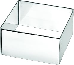 Winco SPM-275S, 2-3/4 x 2-3/4 Inch Square Culinary Pastry Mold, Stainless Steel Baking Mold Form