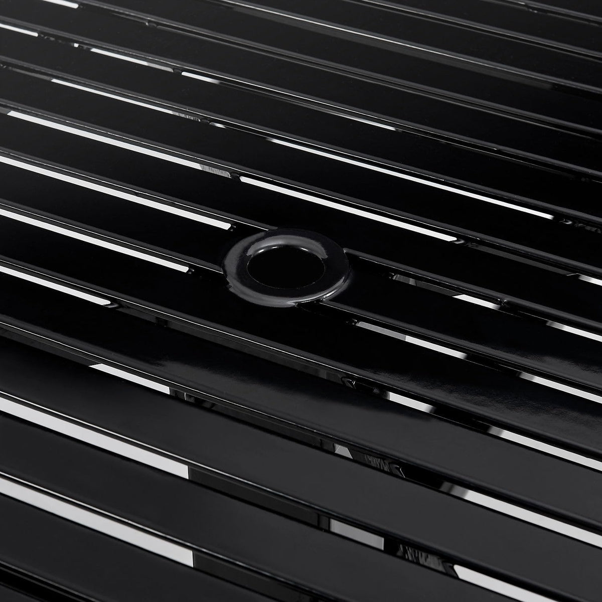 46" Square Steel Slat Picnic Table by Global Industrial – Alloy Steel, Black, Model 271673