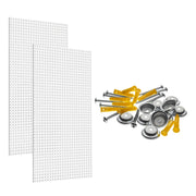 High Density Fiberboard Pegboards with Mounting Hardware by Triton Products – 24" x 42", Engineered Wood, White, Model PEG2-WHT