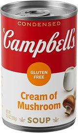 Campbell's Condensed Gluten Free Cream of Mushroom Soup, 10.5 oz Can