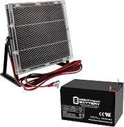 12V 12AH NB SLA Replacement Battery Compatible with Evo Powerboards EVO800W 800 + 12V Solar Panel