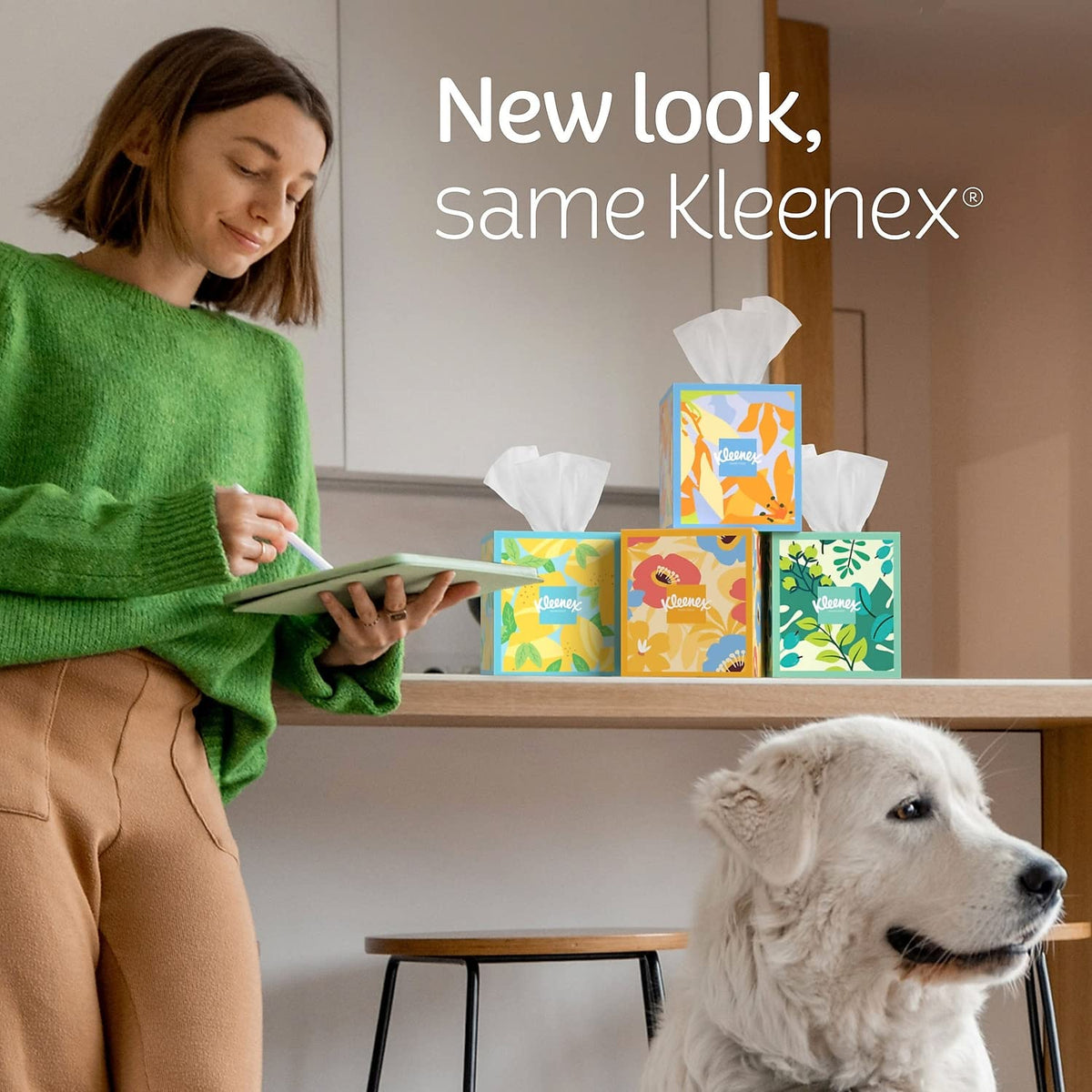 Soothing Lotion Tissues by Kleenex – 32 Count (Pack of 1), Bamboo, White, Model 54289
