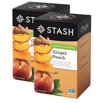 Tea Green Tea by Stash – 18 Count (Pack of 2), Ginger Peach, Model 814970