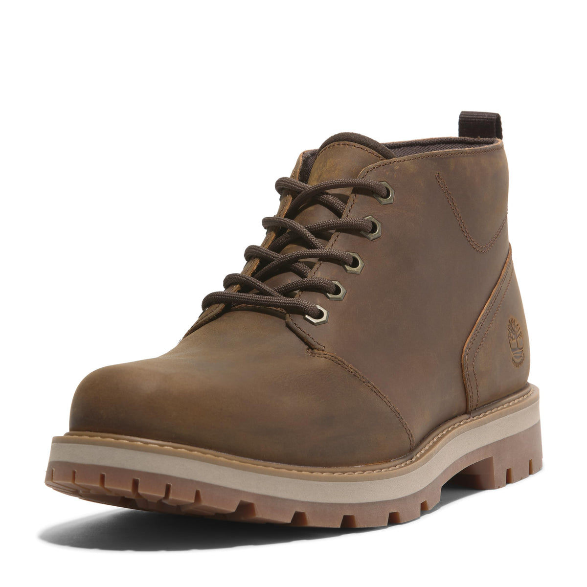 Men's Britton Road Mid Lace Up Waterproof Chukka Boot by Timberland – 10, Leather, Rust Full Grain, Model TB0A69TW