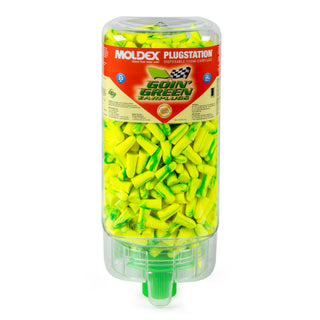 Moldex Goin' Green® PlugStation® Uncorded Disposable Foam Earplug Dispenser by Goin’ Green – Standard, Polyurethane Foam, Green, Pack of 500, Model 6647