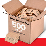 Bulk Sugar Packets by Stock Your Home – 500 Count, Brown, Pack of 500, Model SYH-3856-QV-20CT