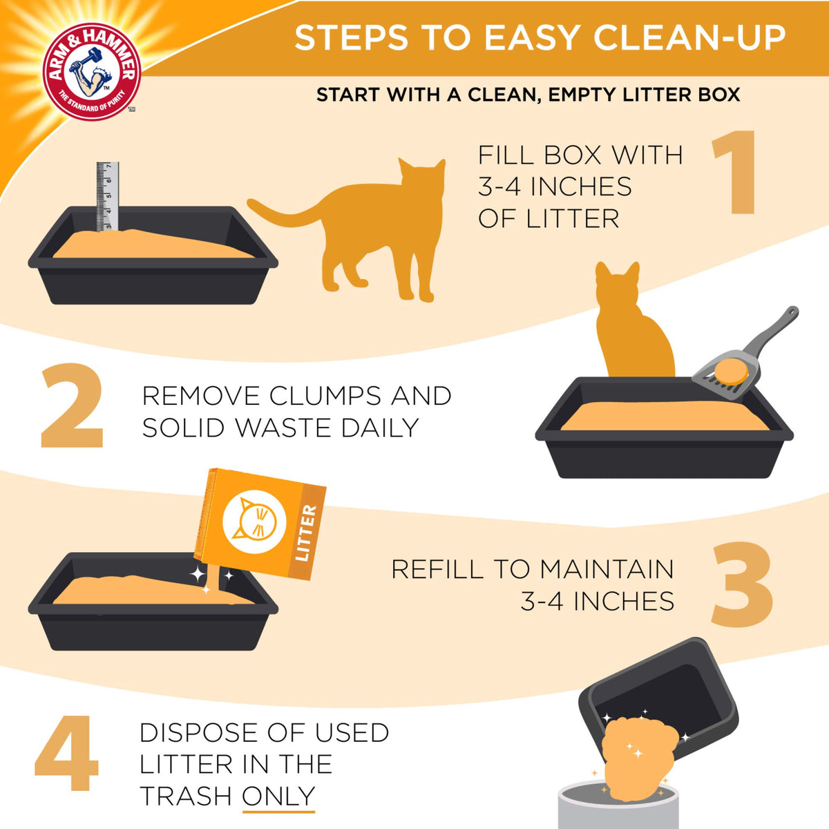 MultiCat Clumping Litter by ARM & HAMMER – 26.3-lb, 26.3 pounds, Clay, Model 718406