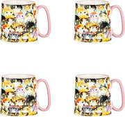 10 Strawberry Street Bella Rockstar Cat, Set of 4