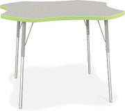 Jonti-Craft Berries 6453JCA130 Four Leaf Activity Table - 42" X 42", A-Height - Freckled Gray/Key Lime/Gray