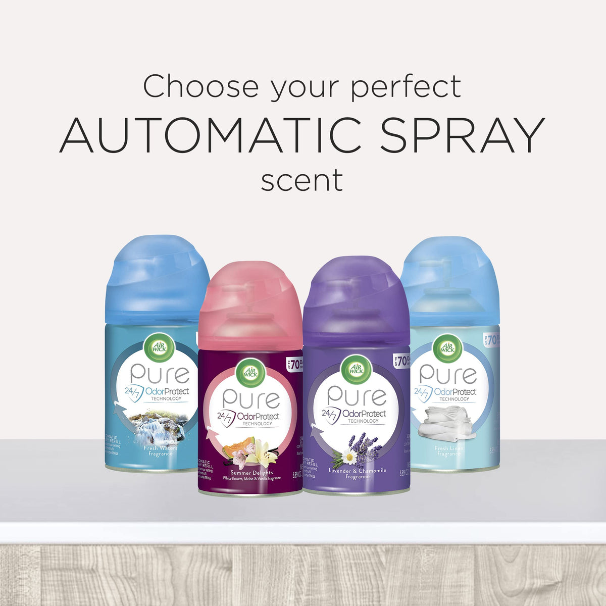 Air Wick אדום, לבן / Summer Delights(Pack of 2) / 1 Count (Pack of 4) Spray