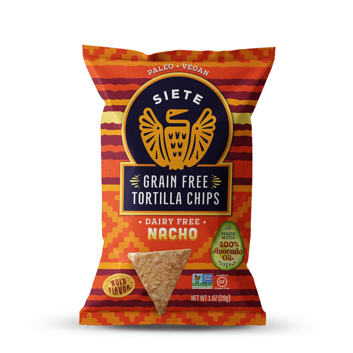 Siete Nacho / 1 Ounce (Pack of 24) / No Color Tortilla