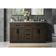 Alden Bathroom Vanity Mocha Brown by Lighting Design – Wood, Mocha Brown, Model VF29760DMMB