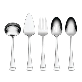 Lenox Portola 5 Piece Serving Set, Stainless Steel Flatware, Silver