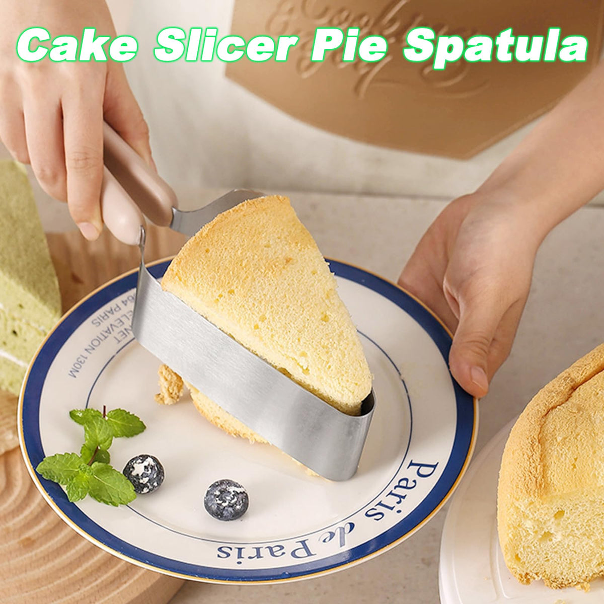 Suuker Cake Divider Tool, Stainless Steel Adjustable Slicer, Silver 5 Inch