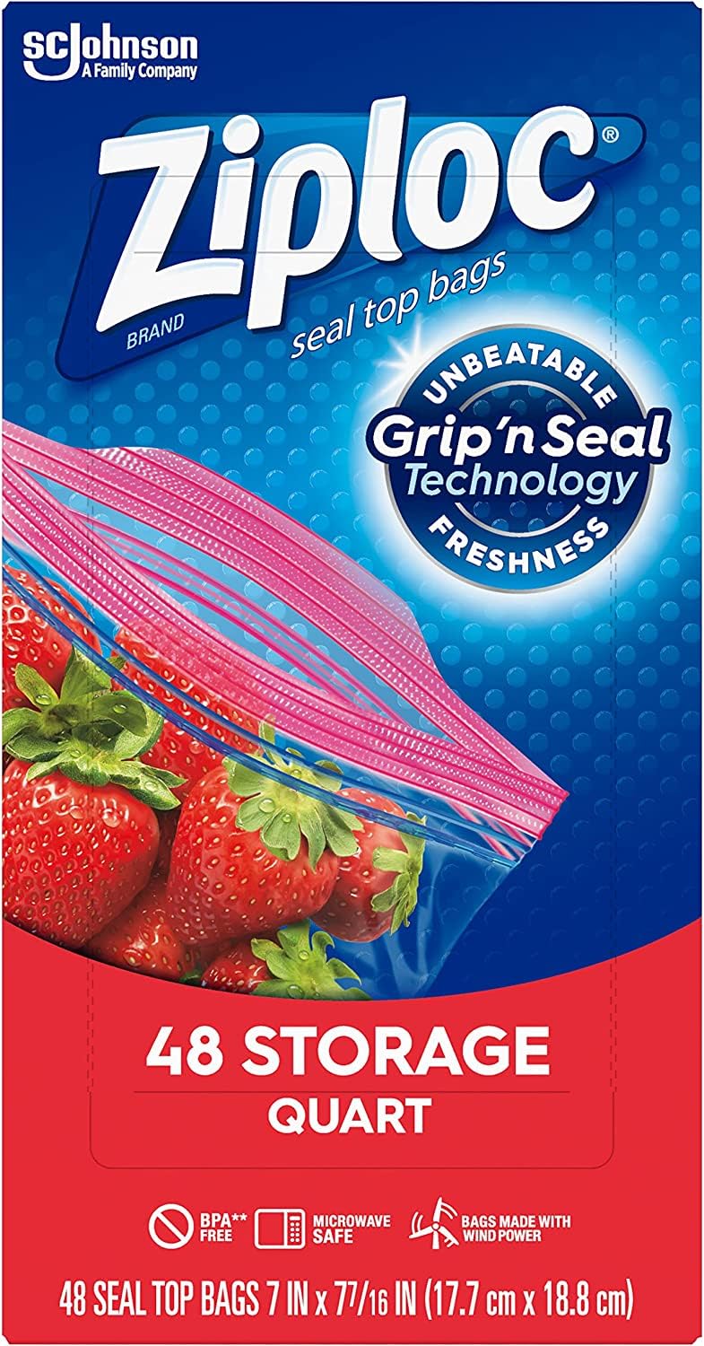 Ziploc Clear / 48 Count (Pack of 1) / 32.0 ounces Food Storage Bags
