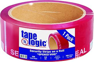Aviditi Tape Logic Security Void Tape Strips, 2 x 5-3/4 Inches, 3.9 Mil Thick, Red, Displays- "Opened Void" Message When Tampered (1 Roll, 330 Strips Per Roll)