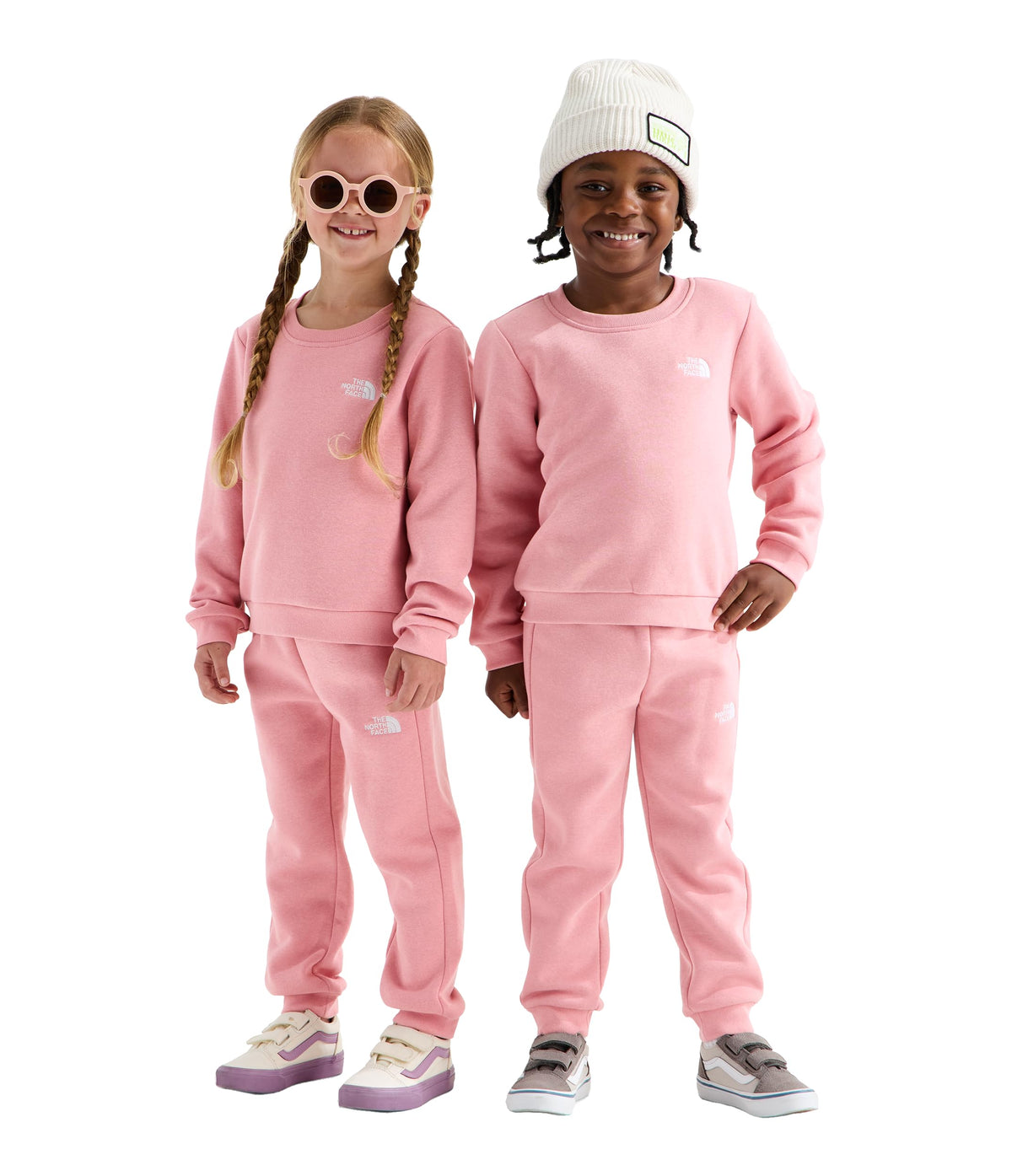 Kid Evolution Simple Dome Crew Set by The North Face – Cotton Blend, Primrose, Model NF0A8H5C