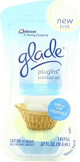 Glade Plugins Scented Oil Refill, Clean Linen, 0.67 Fluid Ounce