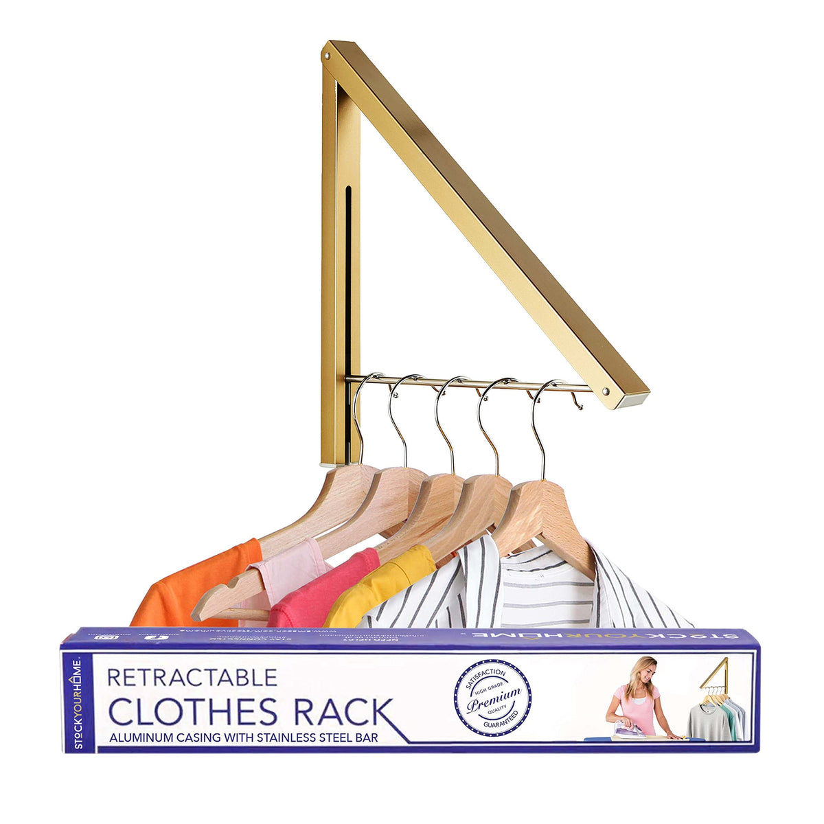 Stock Your Home Gold / 1 Rack / 1 Garment Racks