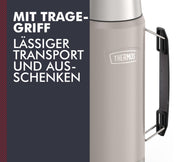 THERMOS 40.6 Ounces / Beige / Sandstone Mat / 1200.0 milliliters Thermoses
